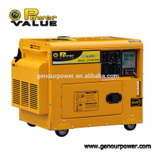Potencia de valor 60Hz silencioso 6.0kva a 7,5kva conjunto generador diesel